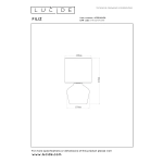 FILIZ - Lampa stołowa - Ø 16 cm - 1xE14 - Cream - Essential 47551/81/38 LUCIDE